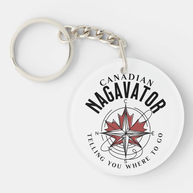 Llavero Nagavator canadiense te dice dónde ir al tumbler (Frente)