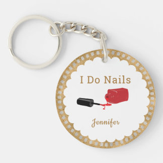 Llavero Nail Tech Red Polaco personalizado