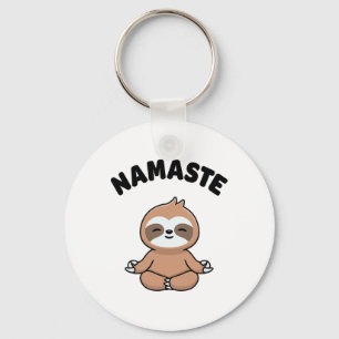 Llavero Namaste Divertido Lindo Perezoso Kawaii Yoga Perez