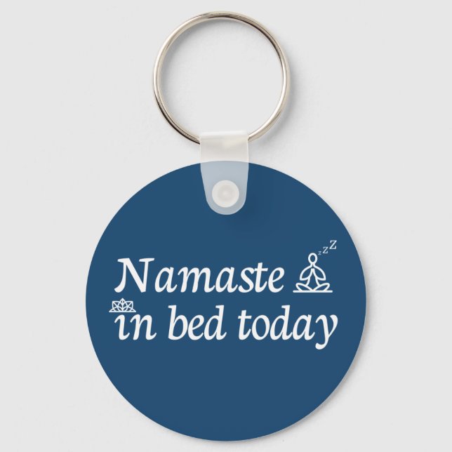 Llavero Namaste en la cama (Anverso)