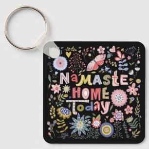 Llavero Namaste Home Today Folk Art Floral