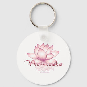 Llavero Namaste Lotus rosado