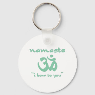 Llavero Namaste - me inclino ante ti (en verde)