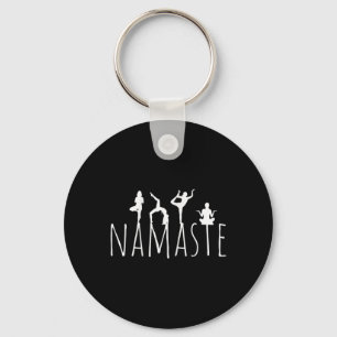 Llavero Namaste Posturas de Yoga Ropa de Entrenamiento par