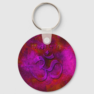 Llavero Namaste Purple Red Key Chain