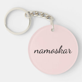 Llavero Namaste Vibes | Peachy Pink Yoga Meditation Design