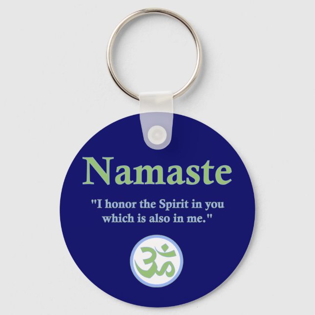 Llavero Namaste - with quote and Om symbol (Anverso)
