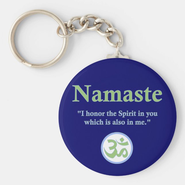 Llavero Namaste - with quote and Om symbol (Frente)