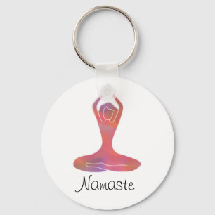 Llavero Namaste Yoga Chica Keychain