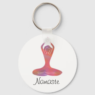 Llavero Namaste Yoga Chica Keychain
