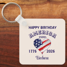 Llavero Name, Photo or Logo || Happy Birthday America