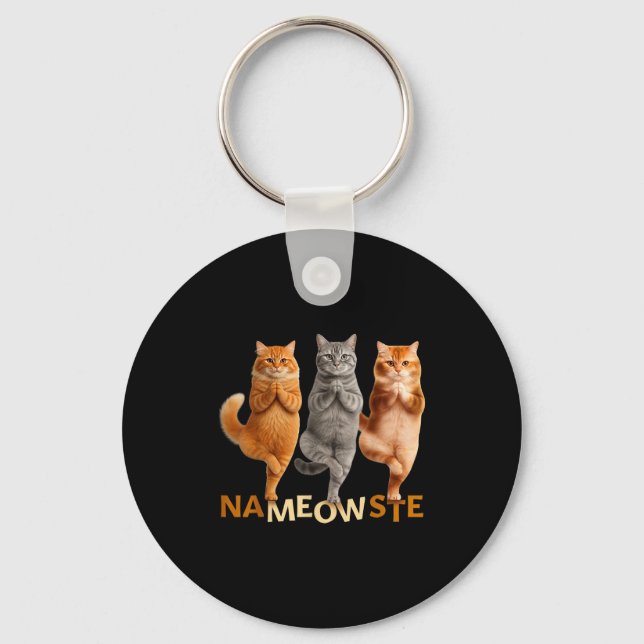 Llavero Nameowste Yoga Cat  (Anverso)
