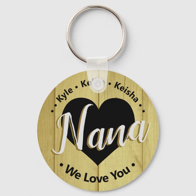 Llavero Nana Grand kids Nombre Personalizado We Love Keyc (Anverso)