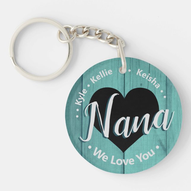 Llavero Nana Grand niños Nombre personalizado que te quere (Frente)