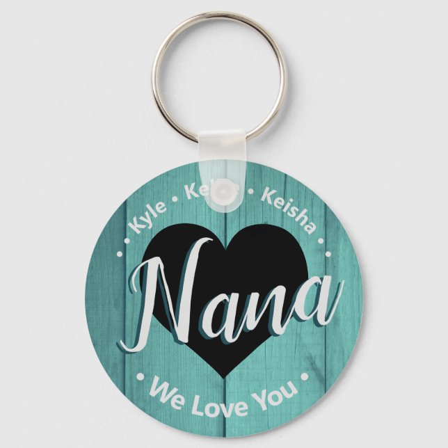 Llavero Nana Grandkids Nombre Personalizado Que Te Amamos (Anverso)