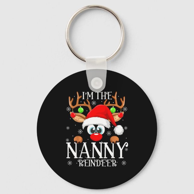 Llavero Nanny Reindeer Christmas Family Matching Group Fun (Anverso)