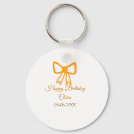 Llavero Naranja amarillo arco acuarela retro feliz cumplea