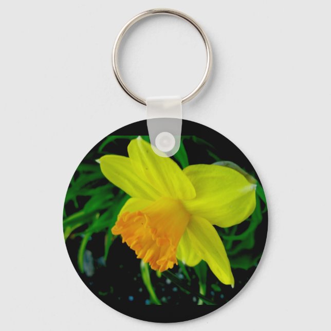 Llavero Naranja amarillo Daffodil Keychain (Anverso)