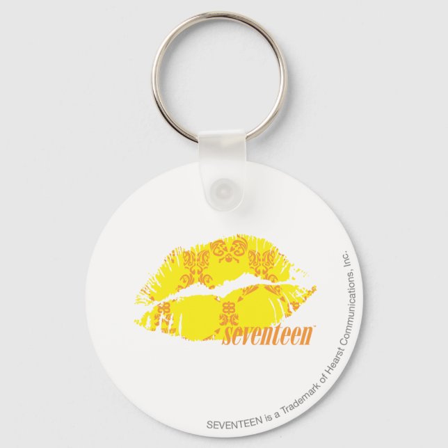 Llavero Naranja Amarillo Damask (Anverso)