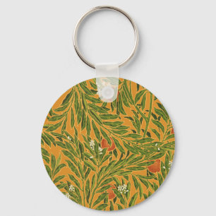 Llavero Naranja Árbol Vintage Patrón de fondo Art Nouveau