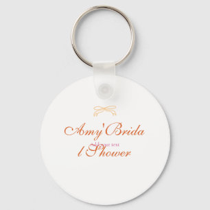 Llavero naranja arco desfile de novia audaz retro mano dib