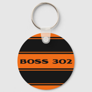 Llavero Naranja Bandas de Carreras negras Boss 302 Keychai