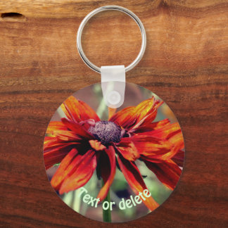 Llavero Naranja Black Eyed Susan Flower Personalizada