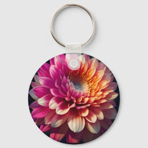 Llavero Naranja blanco amarillo rosa morado azul dahlia fl