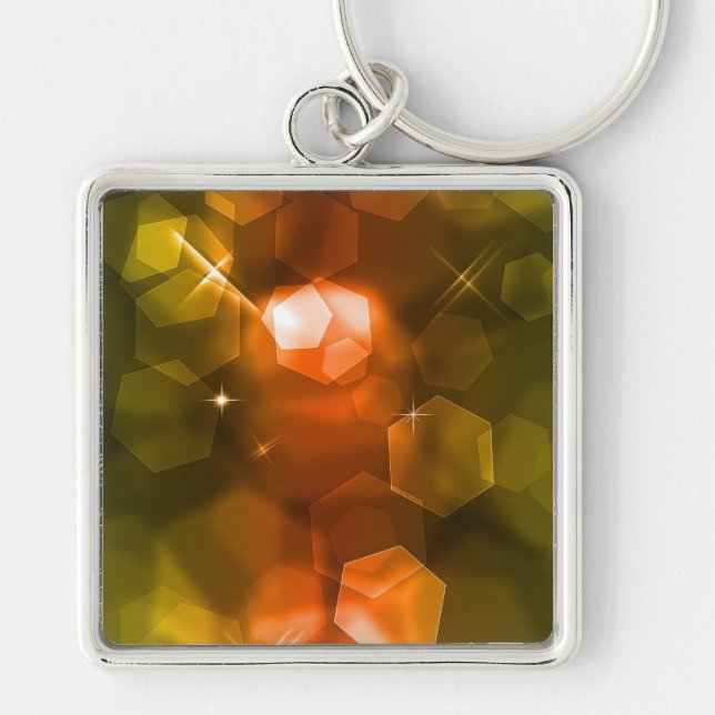 Llavero Naranja Bokeh Design 1 :: Resumen de Ar Keychain (Frente)