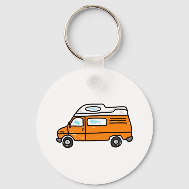 Llavero Naranja Campervan (Anverso)