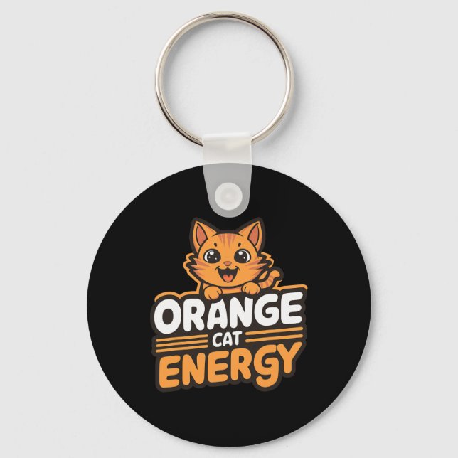 Llavero Naranja Cat Energy (Anverso)