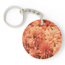 Naranja Chrysanthemum Keychain