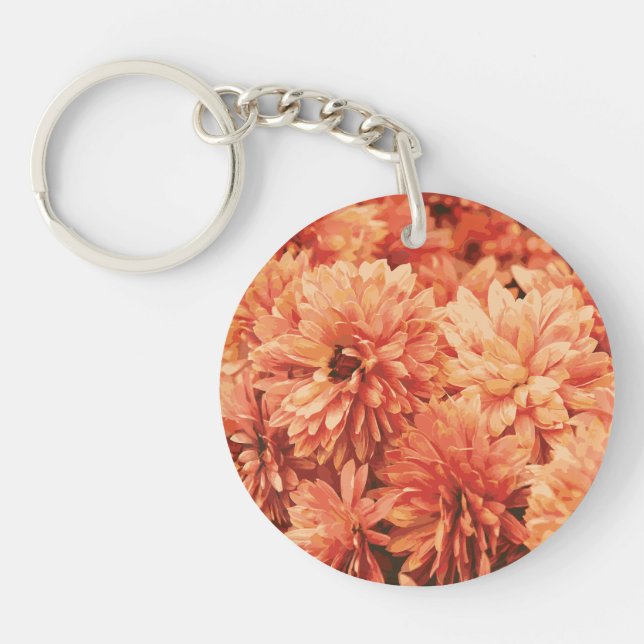 Llavero Naranja Chrysanthemum Keychain (Frente)