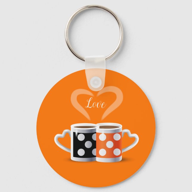 Llavero Naranja + color café negro o pertenecemos juntos (Anverso)