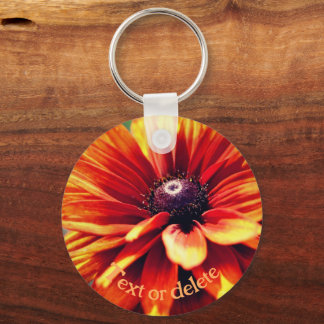 Llavero Naranja Daisy Flower Personalizada