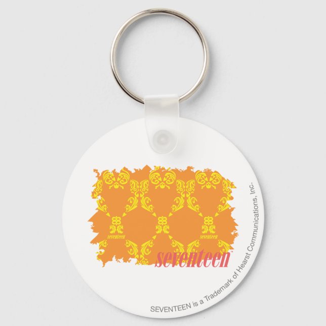 Llavero Naranja Damask Amarillo 4 (Anverso)