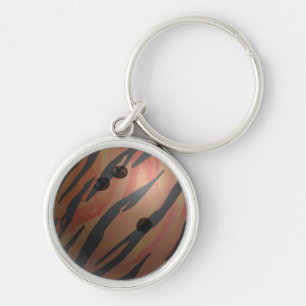 Llavero Naranja de Bowling Ball Tiger