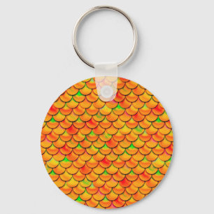 Llavero Naranja de caída y escalas verdes