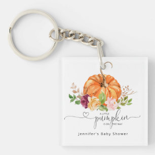 Llavero Naranja de calabaza pequeña ducha de bebé Aralílic