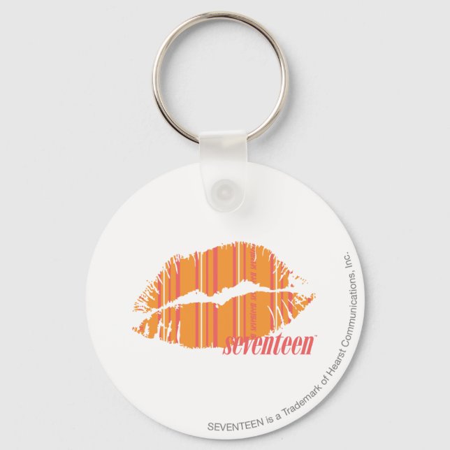 Llavero Naranja de franjas delgadas (Anverso)