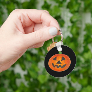 Llavero Naranja de Halloween Jack o' Lantern Tocando calab