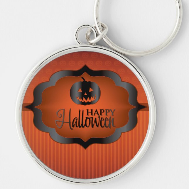 Llavero Naranja de Halloween jack o'lantern (Frente)