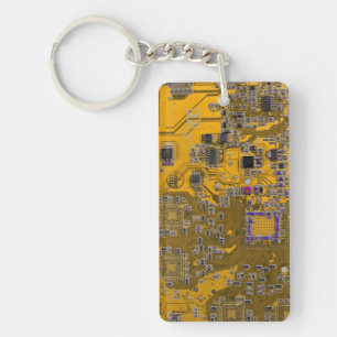 Llavero Naranja de la placa de circuito del PCB del conjun