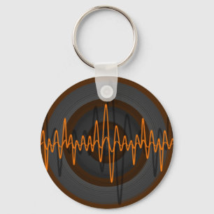 Llavero Naranja de sonido encadenamiento de teclas oscuro