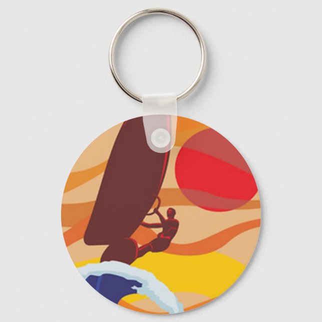 Llavero Naranja de windsurf (Anverso)