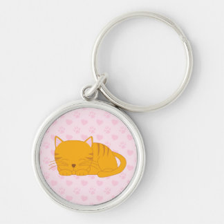 Llavero Naranja durmiente Tabby Cat