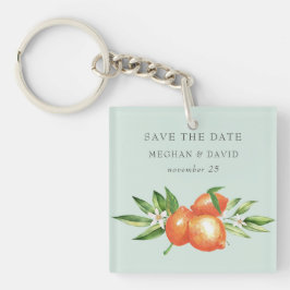 Llavero Naranja Flores Citrus Botanical Save the Date
