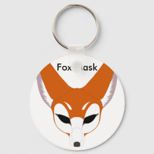 Llavero Naranja Fox Mask Keychain