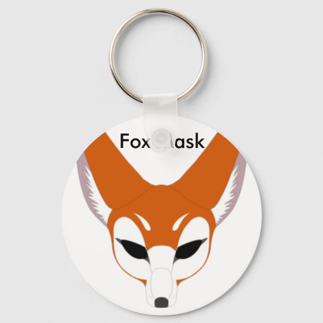 Llavero Naranja Fox Mask Keychain (Anverso)