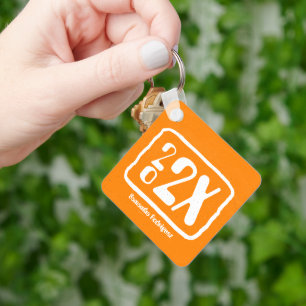 Llavero Naranja Funky Class Year Keychain